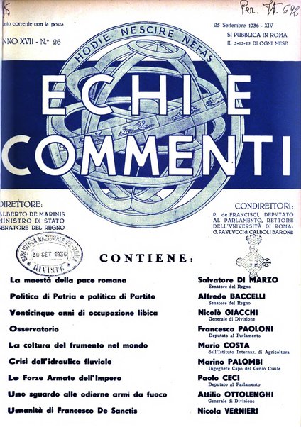 Echi e commenti rassegna universale della stampa