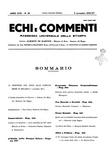 Echi e commenti rassegna universale della stampa