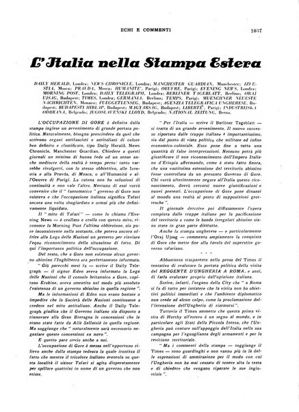 Echi e commenti rassegna universale della stampa