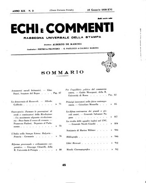 Echi e commenti rassegna universale della stampa