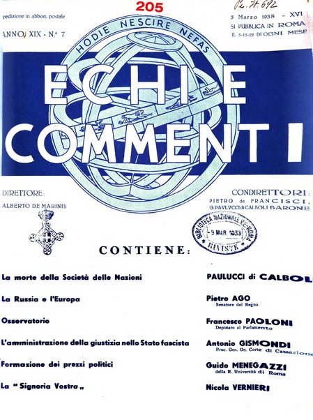 Echi e commenti rassegna universale della stampa