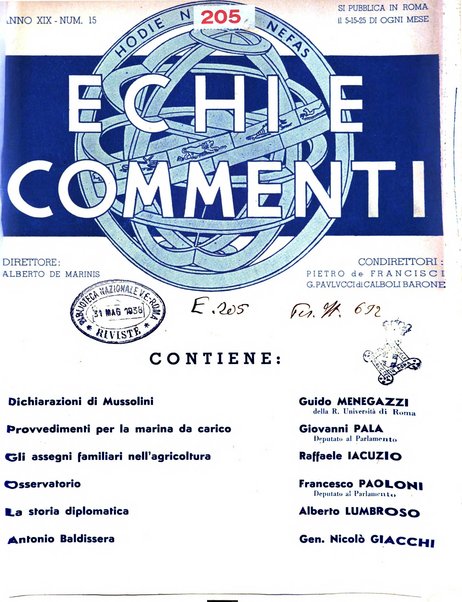 Echi e commenti rassegna universale della stampa