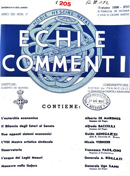 Echi e commenti rassegna universale della stampa