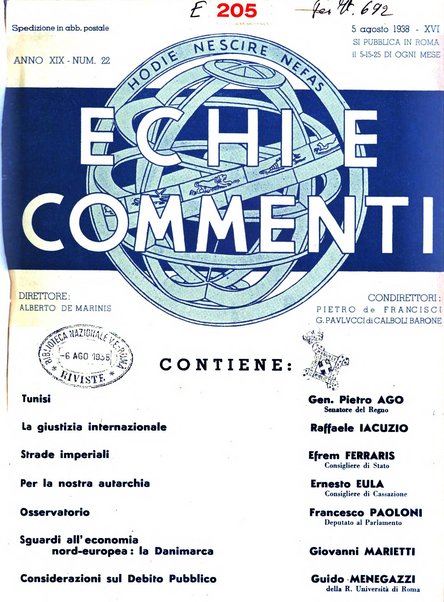 Echi e commenti rassegna universale della stampa