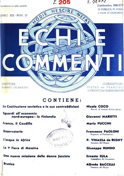 Echi e commenti rassegna universale della stampa