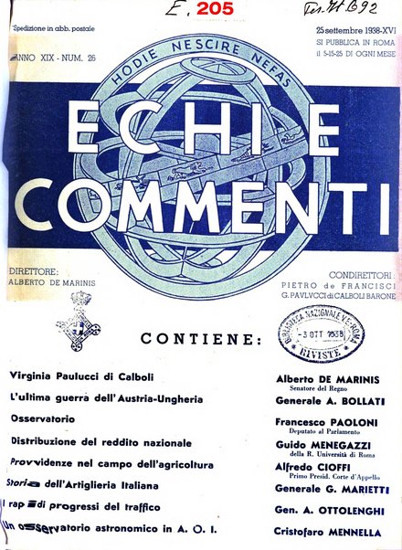 Echi e commenti rassegna universale della stampa