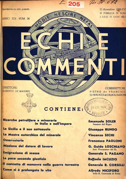 Echi e commenti rassegna universale della stampa