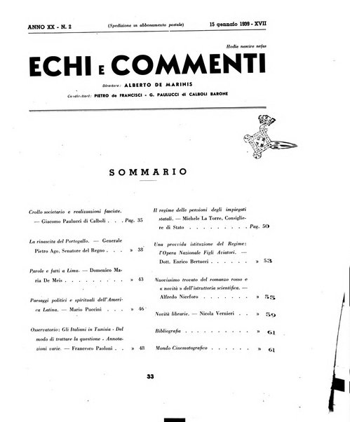 Echi e commenti rassegna universale della stampa