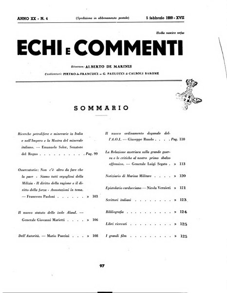 Echi e commenti rassegna universale della stampa