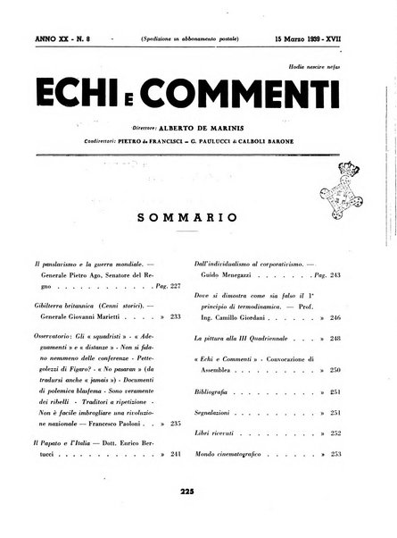 Echi e commenti rassegna universale della stampa