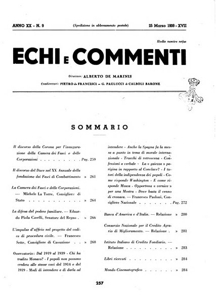 Echi e commenti rassegna universale della stampa