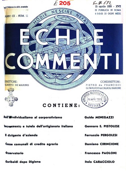 Echi e commenti rassegna universale della stampa