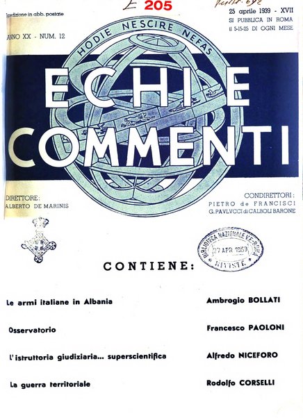 Echi e commenti rassegna universale della stampa