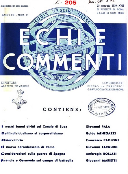 Echi e commenti rassegna universale della stampa