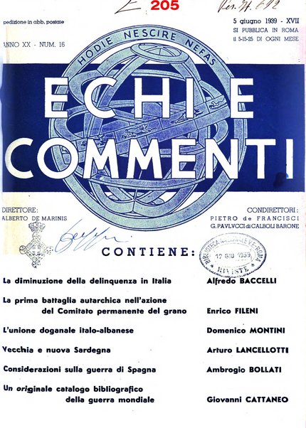 Echi e commenti rassegna universale della stampa