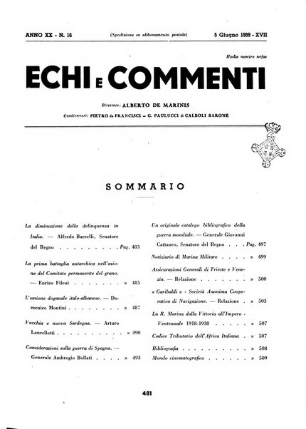 Echi e commenti rassegna universale della stampa