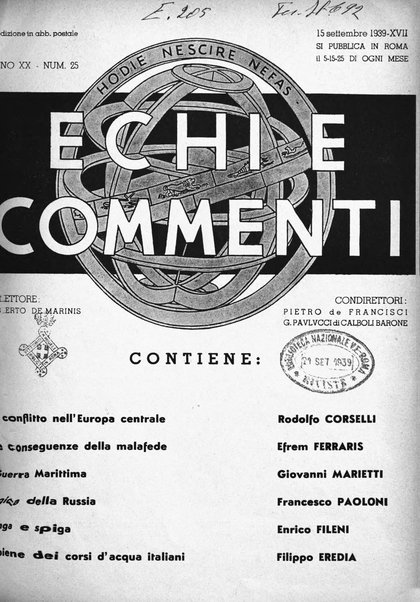 Echi e commenti rassegna universale della stampa