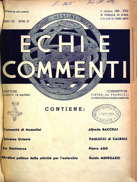 Echi e commenti rassegna universale della stampa