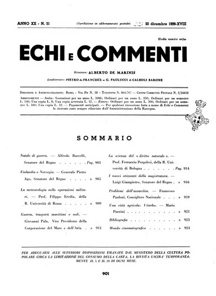 Echi e commenti rassegna universale della stampa