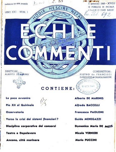 Echi e commenti rassegna universale della stampa