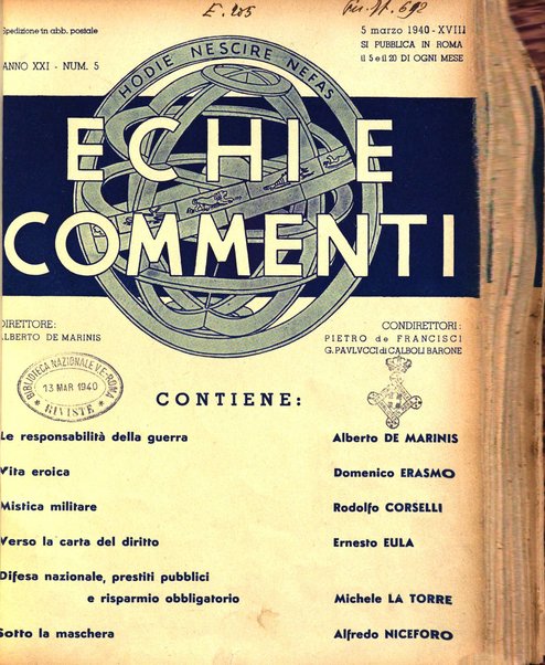 Echi e commenti rassegna universale della stampa