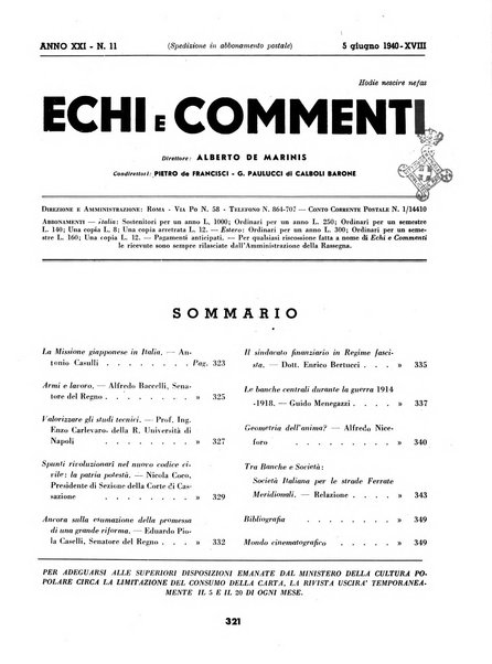 Echi e commenti rassegna universale della stampa