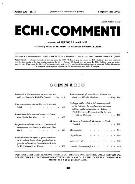 Echi e commenti rassegna universale della stampa