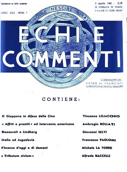 Echi e commenti rassegna universale della stampa