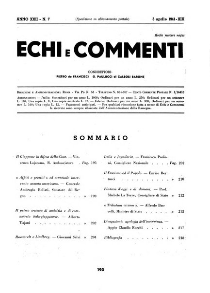 Echi e commenti rassegna universale della stampa