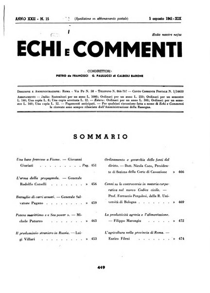 Echi e commenti rassegna universale della stampa