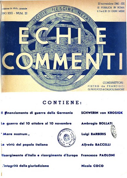 Echi e commenti rassegna universale della stampa