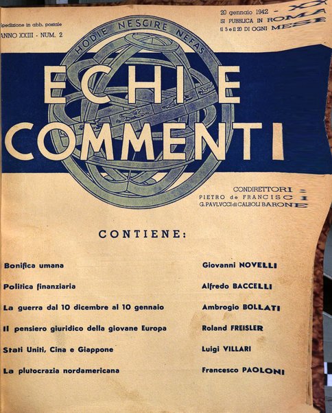 Echi e commenti rassegna universale della stampa