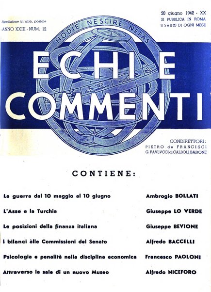 Echi e commenti rassegna universale della stampa