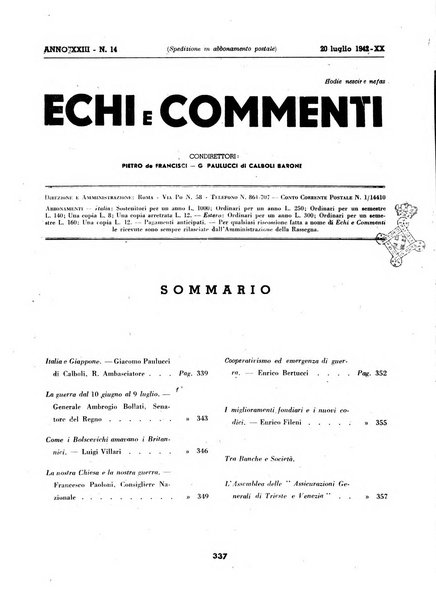 Echi e commenti rassegna universale della stampa