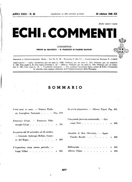 Echi e commenti rassegna universale della stampa