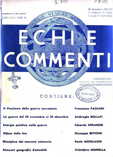 Echi e commenti rassegna universale della stampa