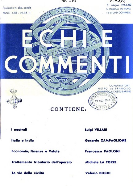 Echi e commenti rassegna universale della stampa