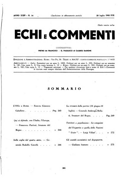 Echi e commenti rassegna universale della stampa