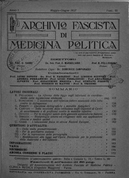 Archivio fascista di medicina politica