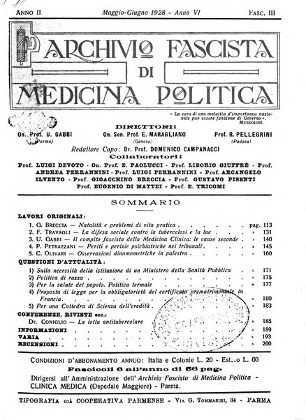 Archivio fascista di medicina politica