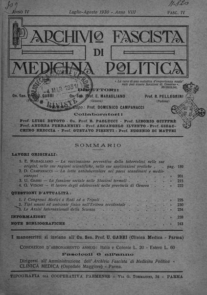 Archivio fascista di medicina politica