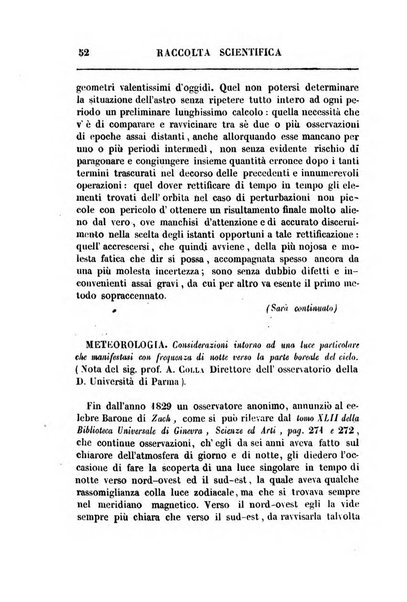 Raccolta di lettere ed altri scritti intorno alla fisica ed alle matematiche