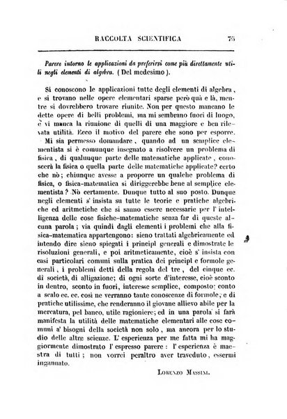 Raccolta di lettere ed altri scritti intorno alla fisica ed alle matematiche