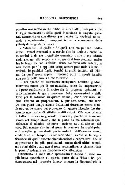 Raccolta di lettere ed altri scritti intorno alla fisica ed alle matematiche