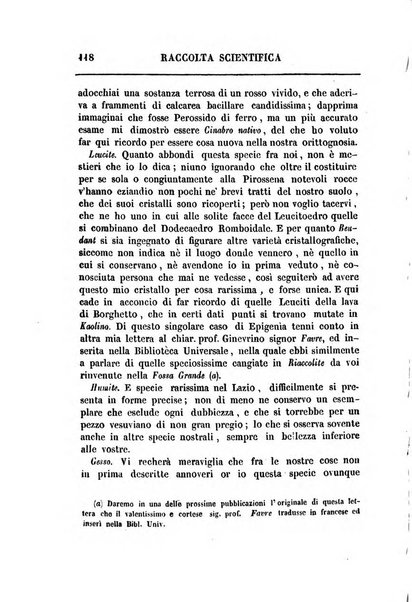 Raccolta di lettere ed altri scritti intorno alla fisica ed alle matematiche