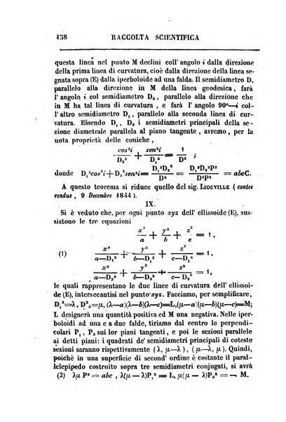 Raccolta di lettere ed altri scritti intorno alla fisica ed alle matematiche