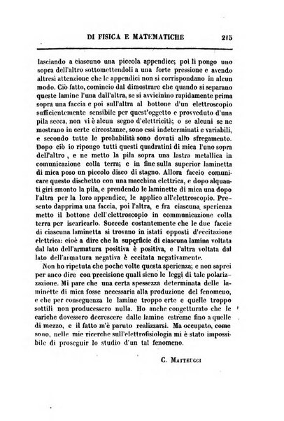 Raccolta di lettere ed altri scritti intorno alla fisica ed alle matematiche