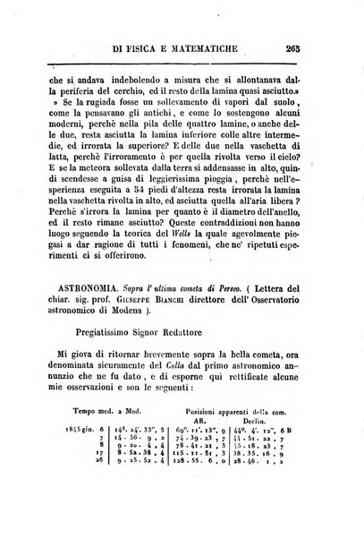 Raccolta di lettere ed altri scritti intorno alla fisica ed alle matematiche