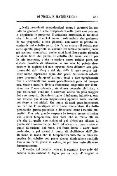 Raccolta di lettere ed altri scritti intorno alla fisica ed alle matematiche