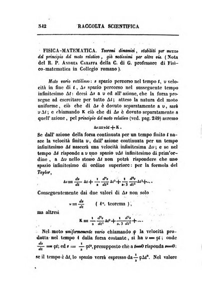 Raccolta di lettere ed altri scritti intorno alla fisica ed alle matematiche